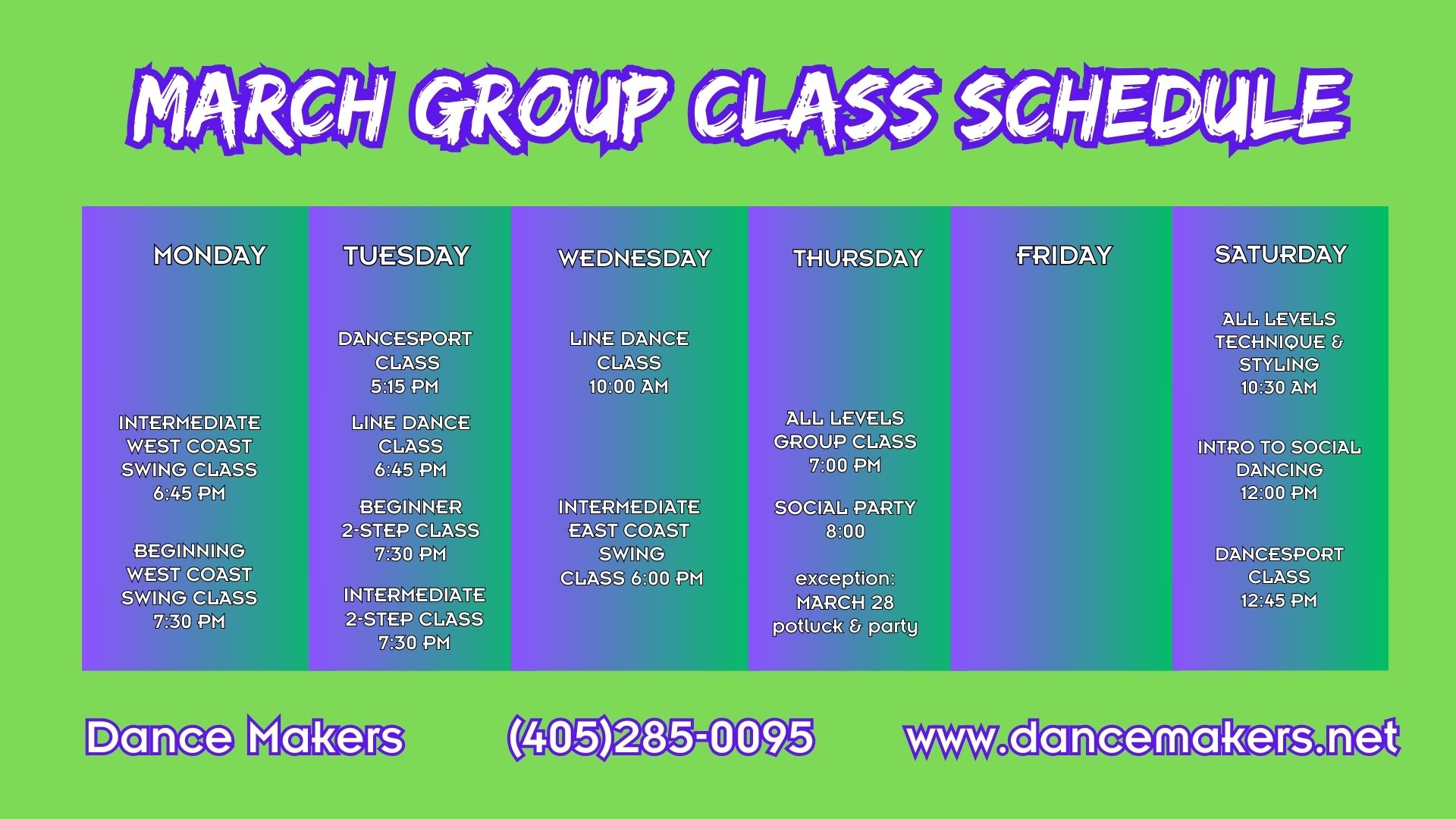 Group Class Schedule (16 × 9 in) (Presentation)